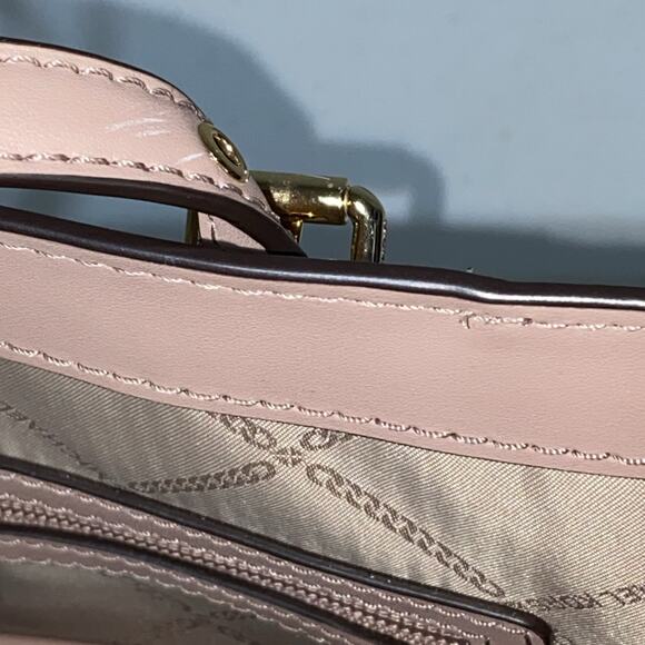 Michael Kors Voyager Tote Signature MK Logo Large Shoulder Bag Purse Rose Gold - Picture 7 of 14